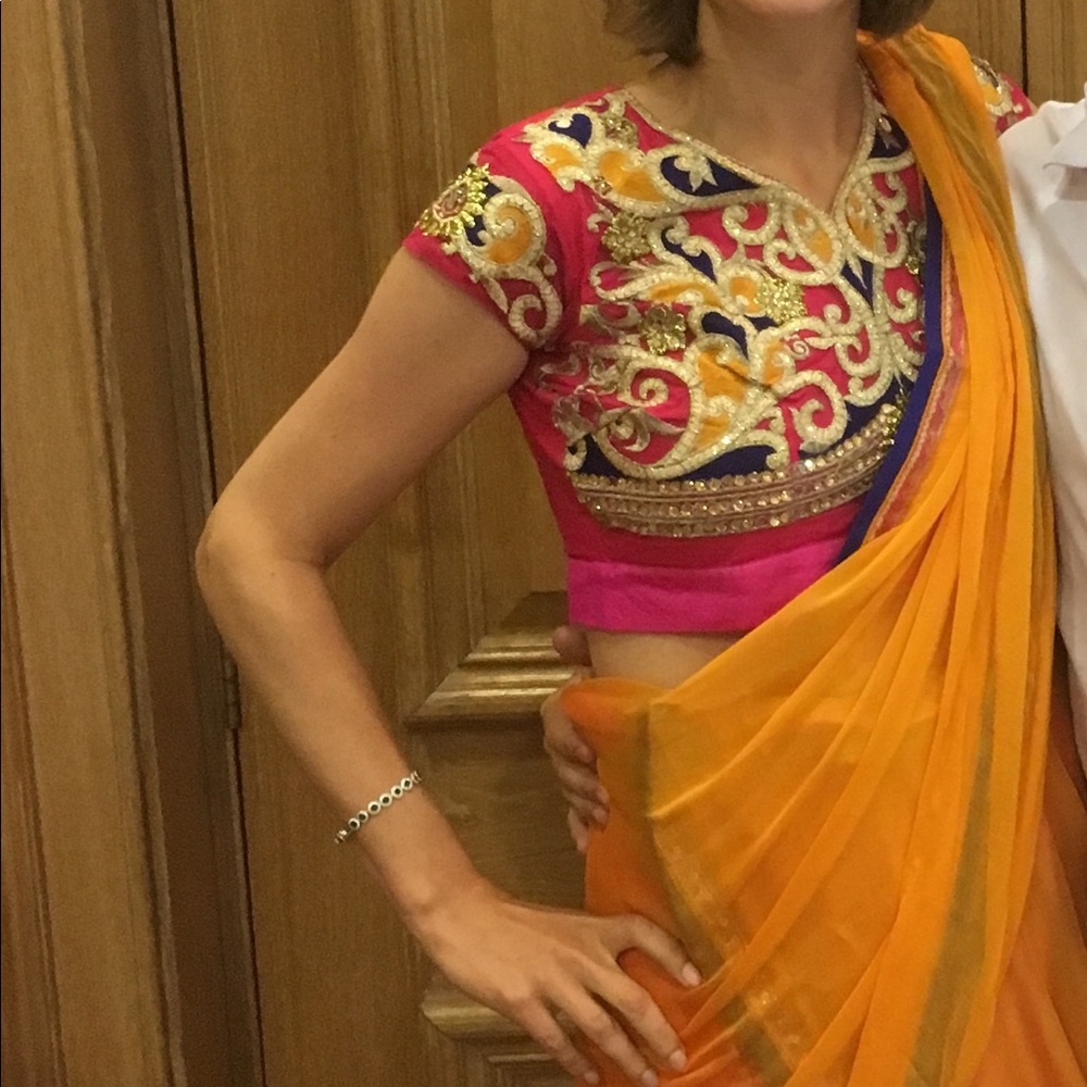 Gorgeous Indian Dress w/sari. Amazing colors!